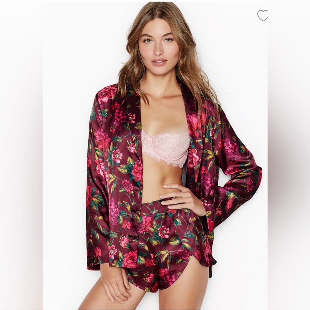 NWT Victoria’s Secret Ruby Wine grand blossom pj top